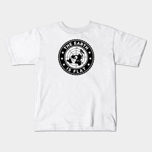 Flat Earth Circle Logo 2 Kids T-Shirt